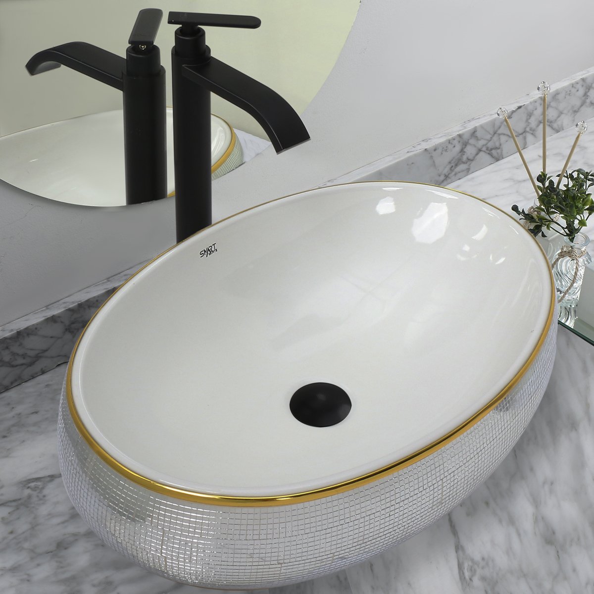 Cuba Cerâmica Banheiro/lavabo Luxo 62x42 Cm - 10