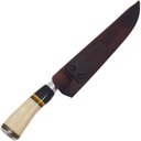 Ver imagem 2 de Faca 7 Polegadas Aço Inox 420 Cabo De Osso Com listras Do RS