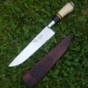 Ver imagem 4 de Faca 7 Polegadas Aço Inox 420 Cabo De Osso Com listras Do RS