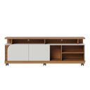 Ver imagem 7 de Bancada Tv de 75'' 2 Portas com Rodízio Ewa 180cm Freijó/off White C04 - D’Rossi