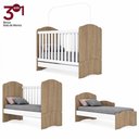Ver imagem 6 de Jogo de Quarto Infantil Bala de Menta com Guarda Roupa e Berço 3 Portas 2 Gavetas MDF e MDP Rú