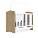 Ver imagem 2 de Jogo de Quarto Infantil Bala de Menta com Guarda Roupa e Berço 3 Portas 2 Gavetas MDF e MDP Rú