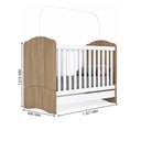 Ver imagem 5 de Jogo de Quarto Infantil Bala de Menta com Guarda Roupa e Berço 3 Portas 2 Gavetas MDF e MDP Rú