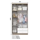 Ver imagem 7 de Jogo de Quarto Infantil Bala de Menta com Guarda Roupa e Berço 3 Portas 2 Gavetas MDF e MDP Rú