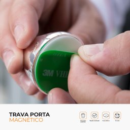 Trava Porta Prendedor Magnético Universal Comfort Door Cromado - 6
