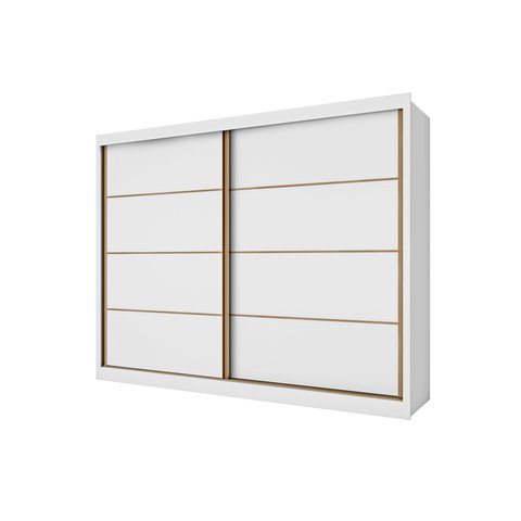 Guarda Roupa Casal 2 Portas 6 Gavetas Sevilha Branco - Made Marcs