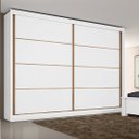 Ver imagem 2 de Guarda Roupa Casal 2 Portas 6 Gavetas Sevilha Branco - Made Marcs