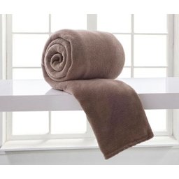 Manta Solteiro Microfibra Home Design Taupe - Corttex - 1