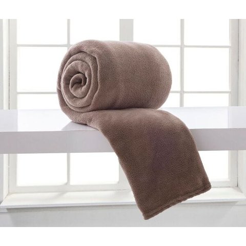 Manta Solteiro Microfibra Home Design Taupe - Corttex