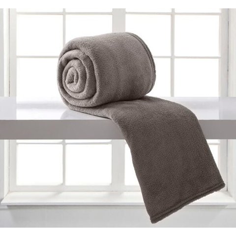 Manta Solteiro Microfibra Home Design Chumbo - Corttex