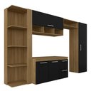 Ver imagem 1 de Armário de Cozinha Suspenso 5 Peças Luisa Boreal/preto - M. Arapongas Boreal/preto Fosco