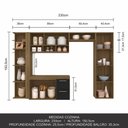 Ver imagem 5 de Armário de Cozinha Suspenso 5 Peças Luisa Boreal/preto - M. Arapongas Boreal/preto Fosco