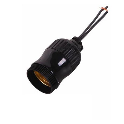 Soquete E27 Preto Nylon c/ Rabicho Emb. c/ 10 Unid. Ilumi