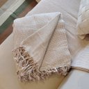 Ver imagem 4 de Manta de Sofá Algodão Grande Tressé Caramelo 1,80 X 2,50