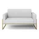 Ver imagem 4 de Sofá Namoradeira Base Industrial Alta Dourado Marisa Linho D03 - D\'rossi Cor A05 Cinza