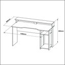 Ver imagem 3 de Mesa Gamer Multimóveis CR25050 Preta/Azul