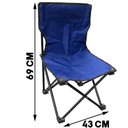 Ver imagem 2 de Cadeira Dobrável Articulada Pesca Camping 80 Kg Azul
