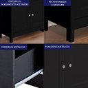 Ver imagem 5 de Cristaleira 2 Portas Vidro e Balcao Buffet 4 Portas Preto Dtall