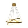 Lustre para Sala Pendente Moderno Led Arcos Dourado 89w - 1