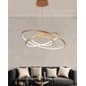 Lustre para Sala Pendente Moderno Led Arcos Dourado 89w - 2