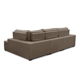Sofá de Canto Retrátil e Reclinável com Molas LD 3,00x2,00m Viviane Suede Capuccino Madelina - 5