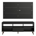 Ver imagem 6 de Rack com Painel para Tv até 65 Polegadas com Pés Preto Detroit Madesa
