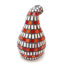 Casinha De Passarinho Cerâmica Porongo Mosaico Branco - 3