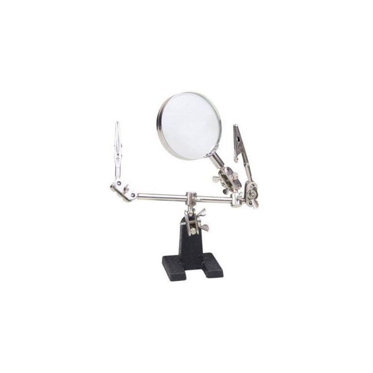 Lupa de aumento com Garras Articuláveis e Suporte