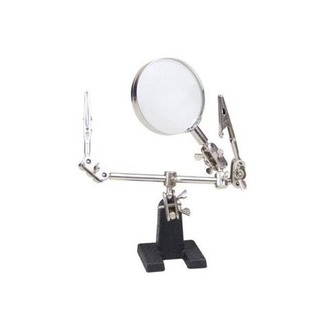 Lupa de aumento com Garras Articuláveis e Suporte