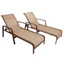 Ver imagem 7 de Kit 2 Chaises 1 Mesa 4 Cadeiras 1 Mesinha Ombrelone com Base Marrom