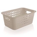 Ver imagem 1 de Caixa Organizadora Cesto Multiuso Marca Ou 29x19 Cm Bege
