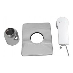Acabamento Para Registro Monocomando Base  Padrão Deca Inox Cromado WJ-4994-AT1-CR JIWI - 3