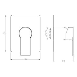 Acabamento Para Registro Monocomando Base  Padrão Deca Inox Cromado WJ-4994-AT1-CR JIWI - 2