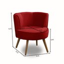 Ver imagem 3 de Kit 2 Poltronas para Sala Decorativa Isa Suede Vermelho Adonai Estofados