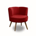 Ver imagem 2 de Kit 2 Poltronas para Sala Decorativa Isa Suede Vermelho Adonai Estofados