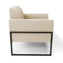 Ver imagem 4 de Poltrona Base Industrial Alta Preto Marisa Suede D03 - D’Rossi Bege