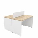 Ver imagem 1 de Estação de Trabalho 2 Lugares Mesa de Escritório 140x60 Netmobil - Dubai/Branco