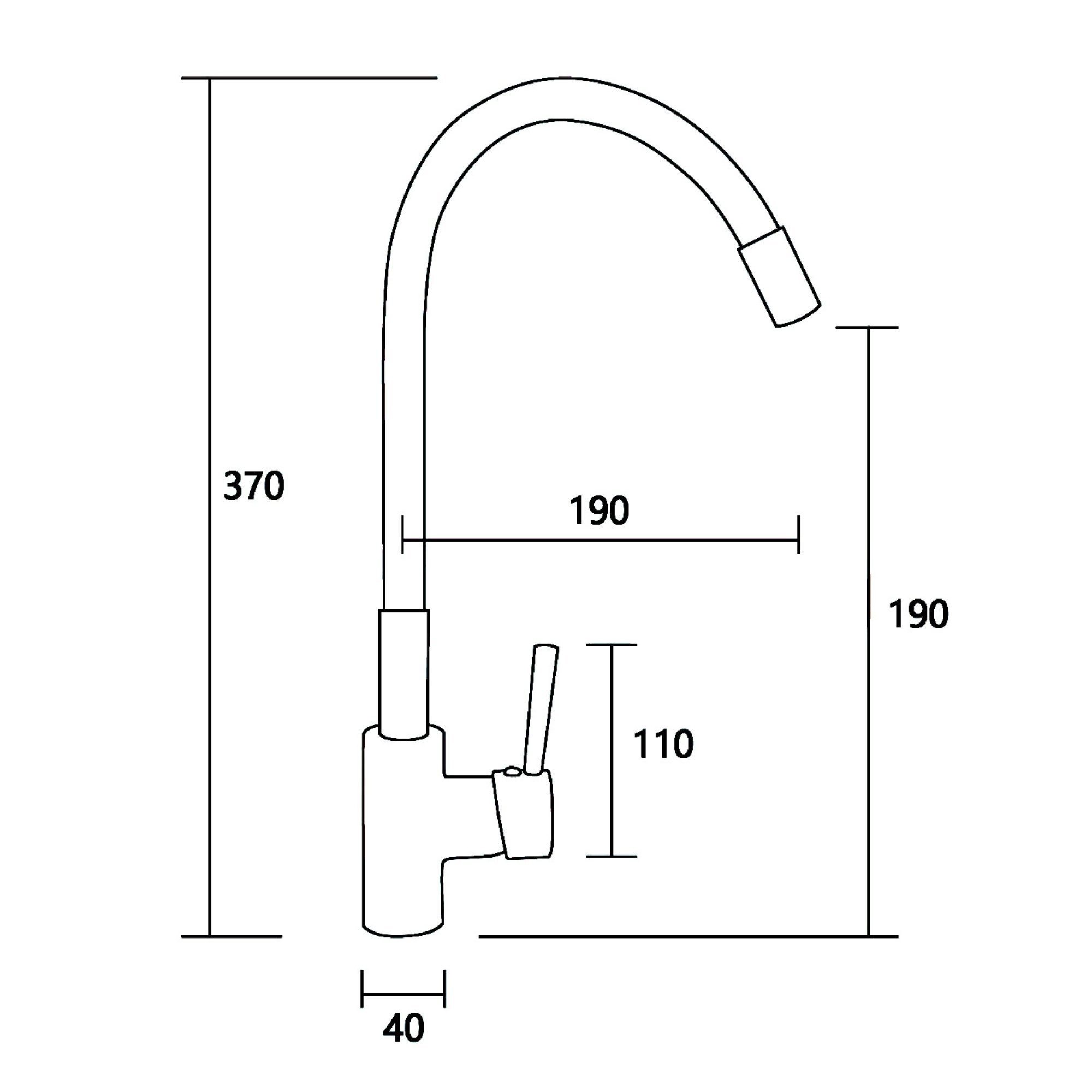 Torneira Cozinha Flexível Misturador Monocomando Gourmet, Preta, Luxo, Premium, Bancada, Pia, Alto P - 7