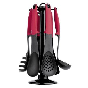 Conjunto Concha Colher Espátula Pegador Escumadeira De Nylon