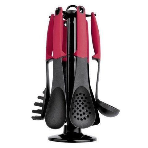 Conjunto Concha Colher Espátula Pegador Escumadeira De Nylon