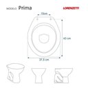 Ver imagem 3 de Tampa de Vaso Polipropileno Prima Branco para Bacia Lorenzetti
