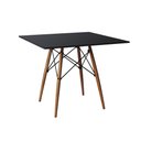 Ver imagem 5 de Conjunto de Mesa Eiffel Quadrado Tampo de Madeira 90cm Preto com 4 Cadeiras Katrina Preto