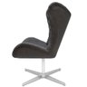 Poltrona Egg Slim Capitonê Brilho Suede Cinza Base Giratória - 2