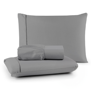Jogo de Lençol Cama King 200 Fios Algodão 3 Peças Ponto Palito Anti-pilling com Toque Suave Premium: