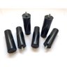 Kit 7 Pés Cama Box ou Baú Casal Ortobom 13cm Tubo Preto Forte - 1