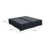 Cama Box King - Tecido Sintético Preto com Colchão Extra Firme D28-Suporta 80Kg - 5