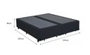 Ver imagem 5 de Cama Box King - Tecido Sintético Preto com Colchão Extra Firme D28-Suporta 80Kg