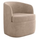 Ver imagem 7 de Kit 2 Poltronas Giratória Decorativa para Sala Dandara K04 Veludo Bege - Mpozenato