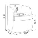 Ver imagem 4 de Kit 2 Poltronas Giratória Decorativa para Sala Dandara K04 Veludo Bege - Mpozenato