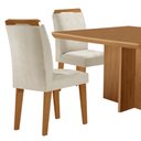 Ver imagem 7 de Mesa de Jantar Olímpia 90cm Mdf Canto Copo e com 4 Cadeiras Athenas